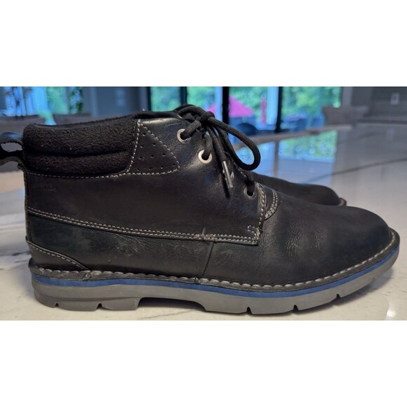 Clarks Varick Hill Black Blue Leather 26112236 Men\'s Size 11 main image 6